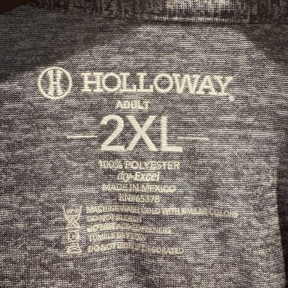 Baylor University Polo Shirt Mens 2XL Gray Holloway Dry Excel Performance Golf - Picture 2 of 10